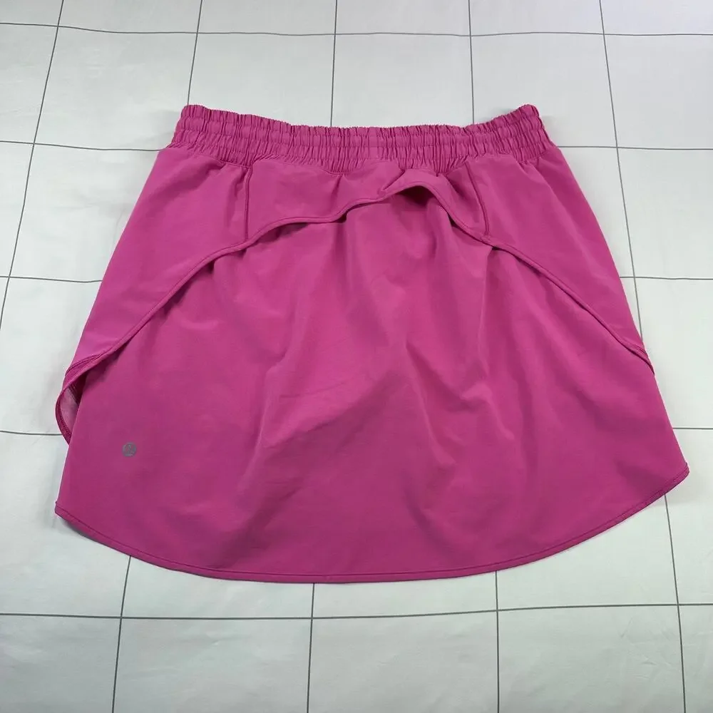 Lululemon Skirt Womens 12 Long Pink Hotty Hot High Rise Athletic Sporty Tennis - Picture 4 of 15